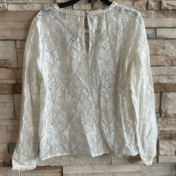 Like NEW! Sézane Cyrielle blouse in ecru lace - size 38 - Picture 3 of 5